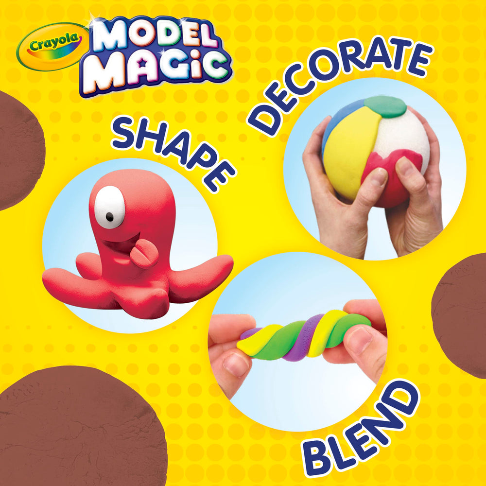Crayola Model Magic Earth Tone 4oz decorating with markers after drying