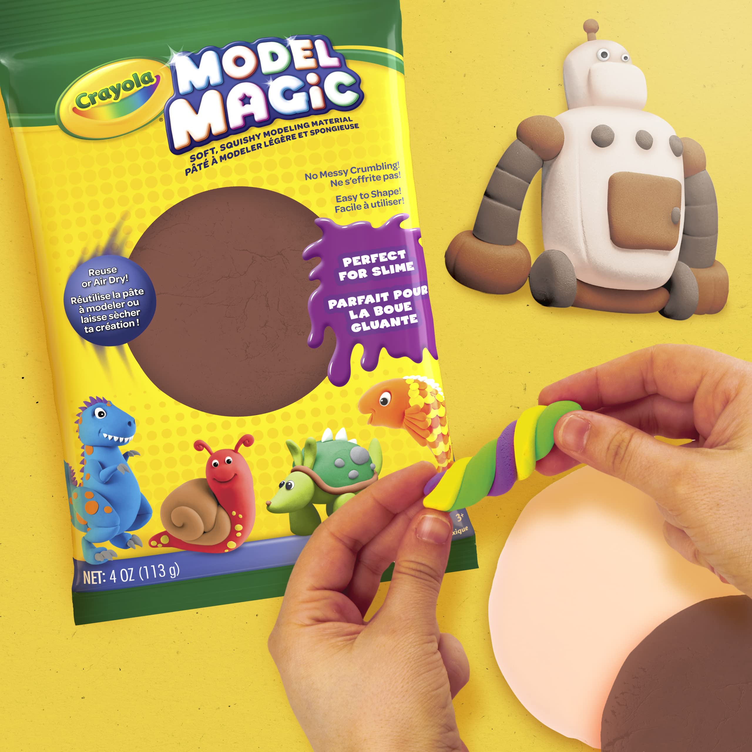 Crayola Model Magic Earth Tone 4oz lightweight dry sculpture ready for decorating