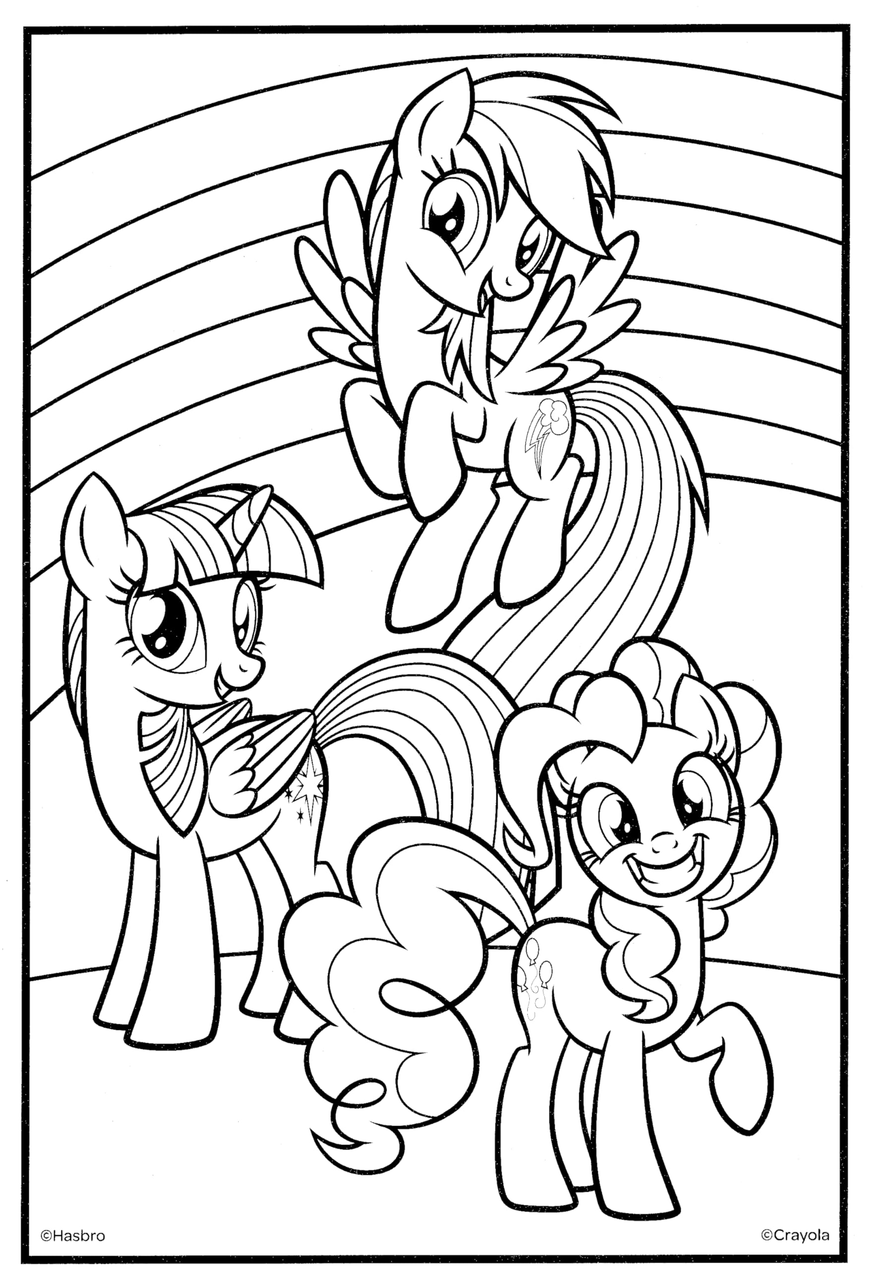 Crayola My Little Pony stickers page to decorate scenes