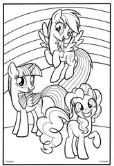 Crayola My Little Pony stickers page to decorate scenes