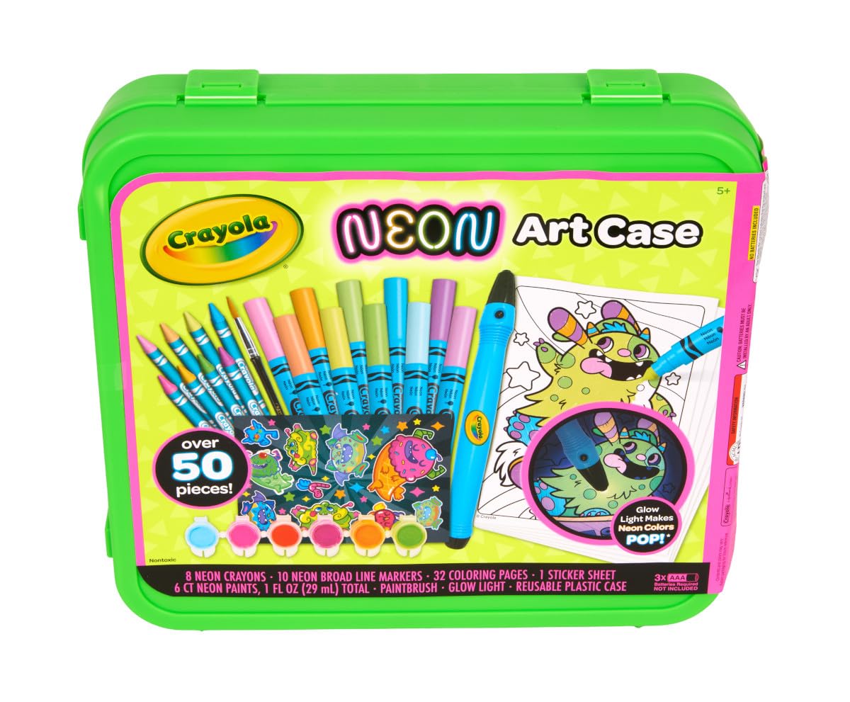 Crayola Neon Art Case neon crayons for vibrant textures