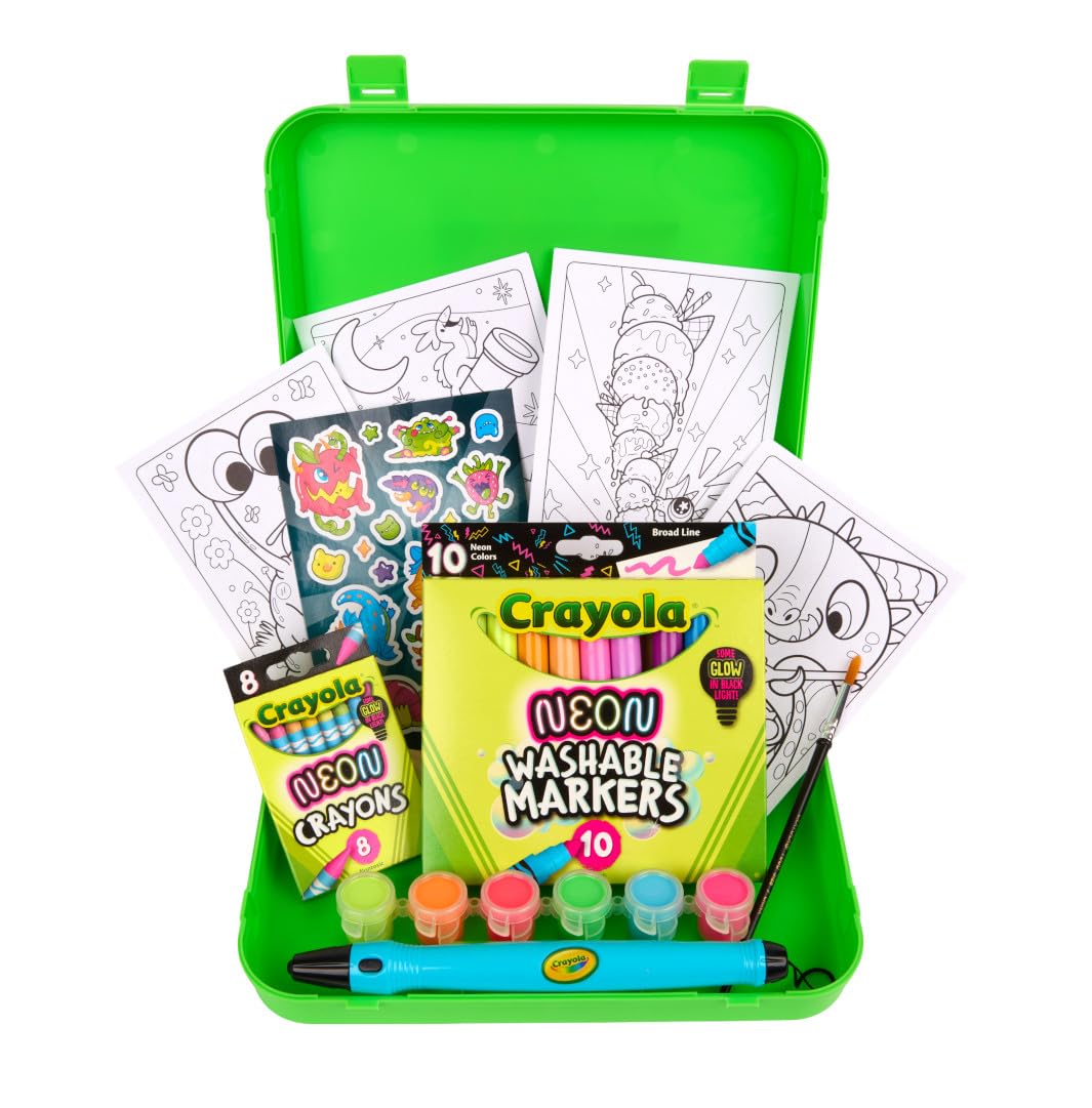Crayola Neon Art Case sticker sheet to personalize projects