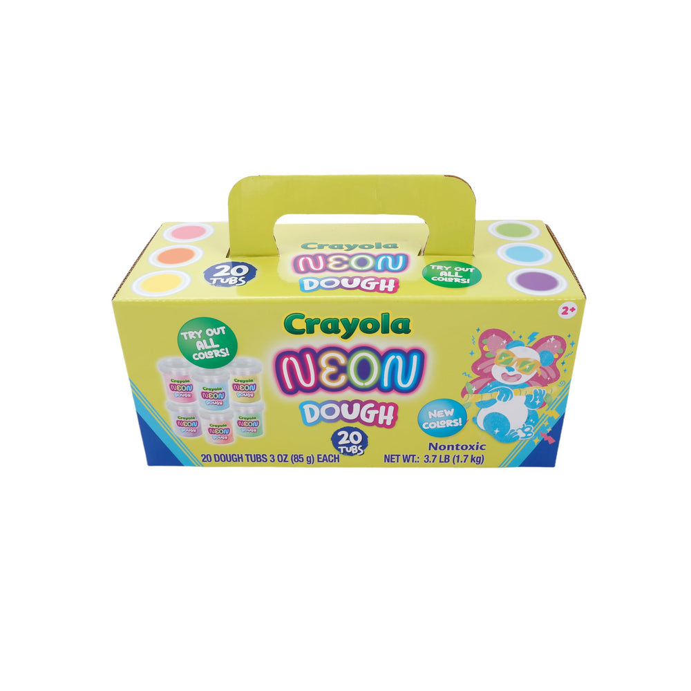 Crayola Neon Dough 20pk pack with vibrant neon colors for creative play