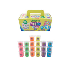 Crayola Neon Dough color swatch showing bright shades for crafts
