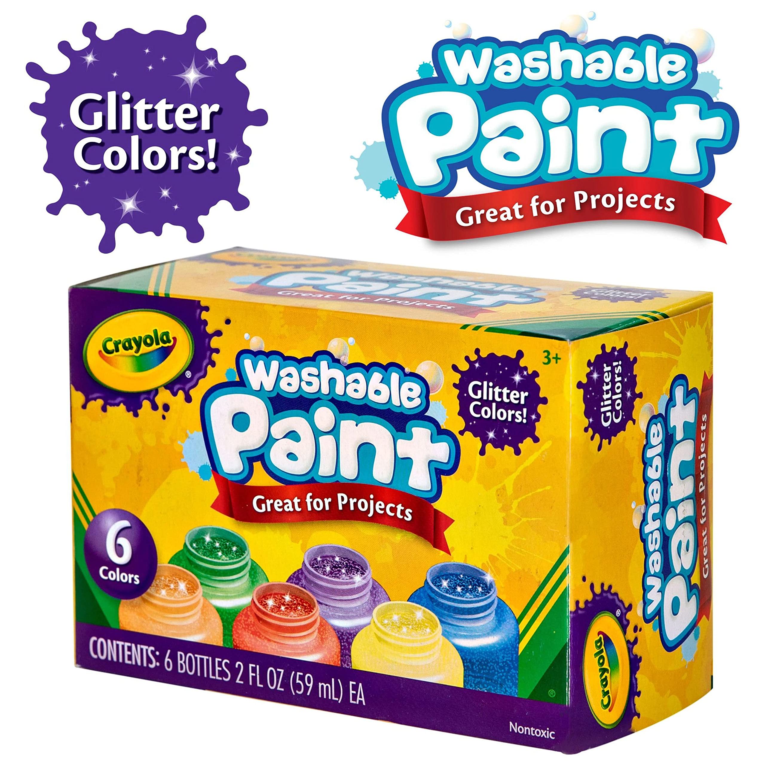Crayola Neon Washable Paint orange bottle sparks creativity with mess-friendly cleanup.