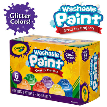 Crayola Neon Washable Paint orange bottle sparks creativity with mess-friendly cleanup.
