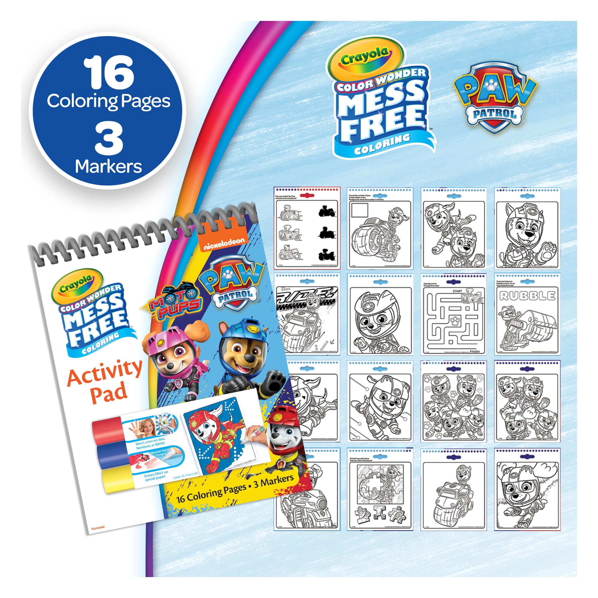 Crayola Color Wonder paper compatible with all Color Wonder paints and stamps
