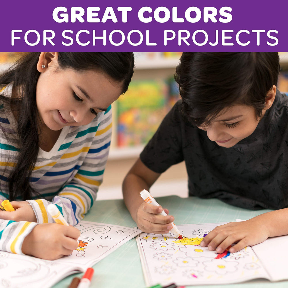 Crayola broad line markers perfect for arts and crafts at home.