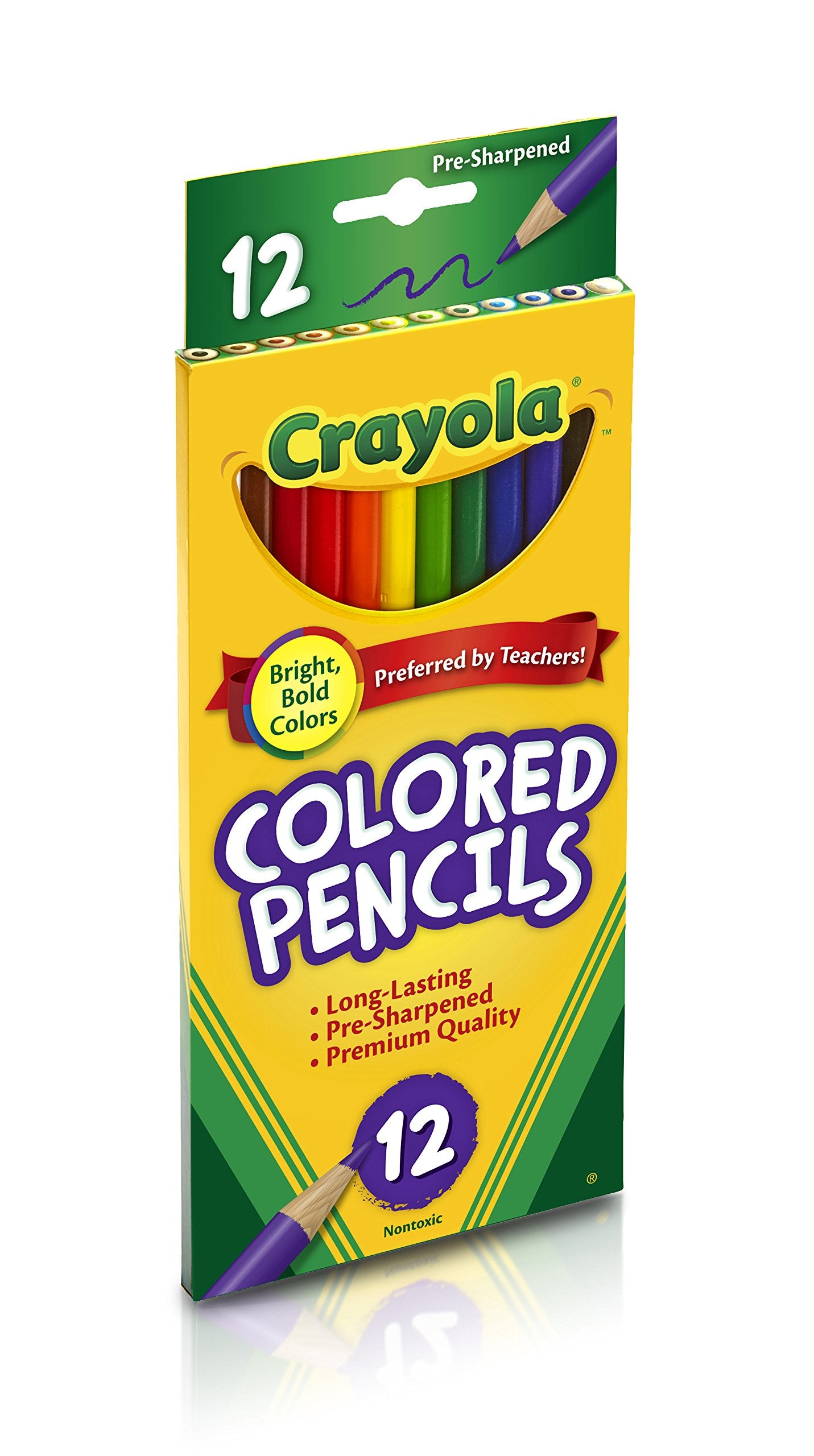 Crayola packaging front view highlighting safe, non-toxic supplies for kids 7+.