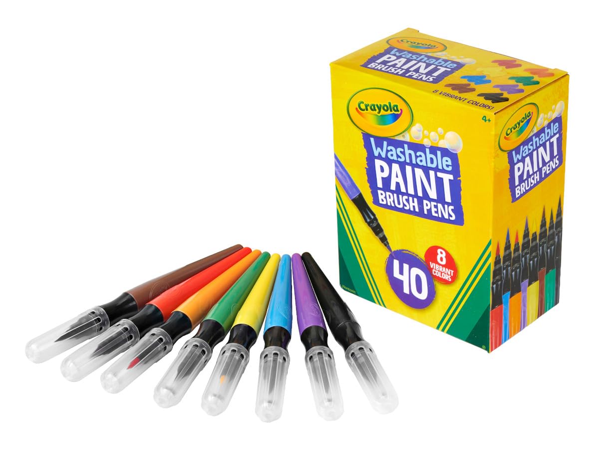 Crayola No-Drip pens show the fine-tip detail for precise coloring.
