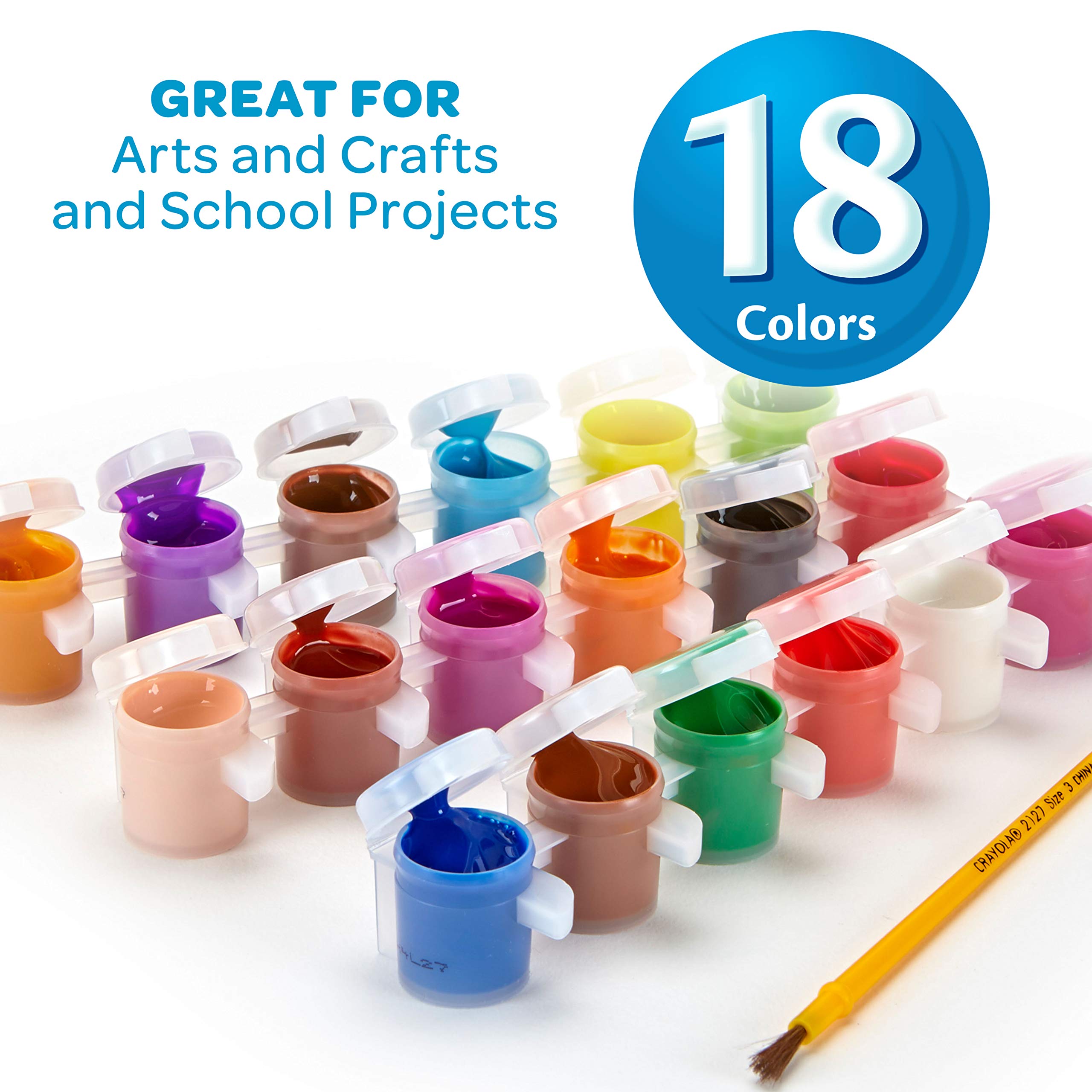 Crayola paintbrush included for easy, mess-friendly painting sessions.