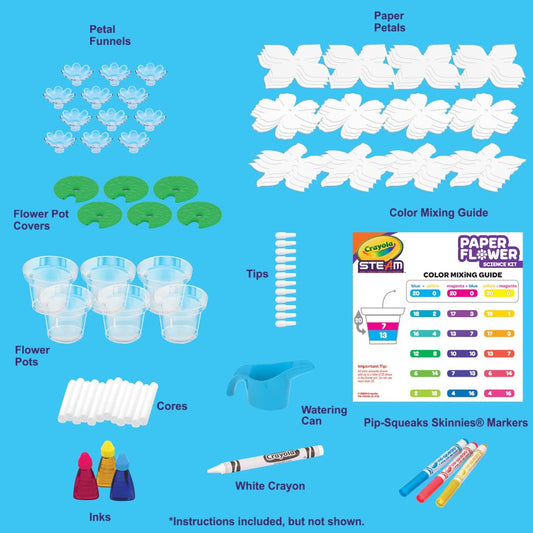 Crayola Paper Flower Kit – step-by-step guide for easy crafting and learning.