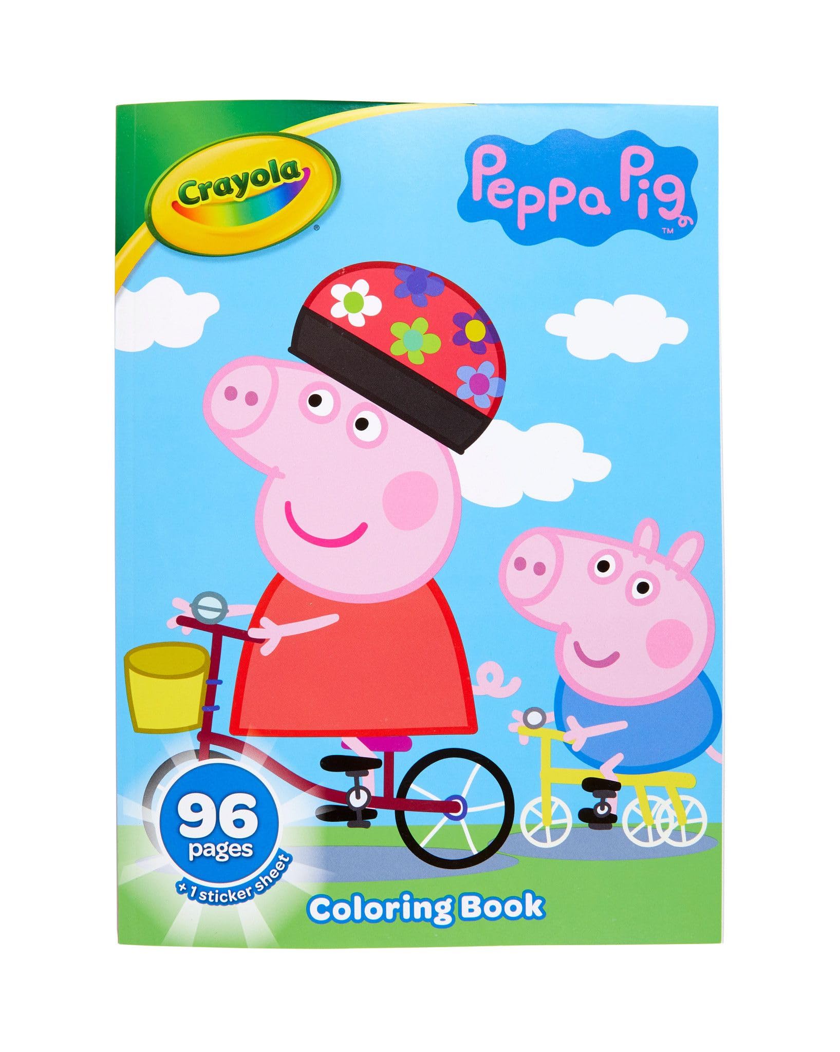 Crayola Peppa Pig coloring book cover for on-the-go fun.