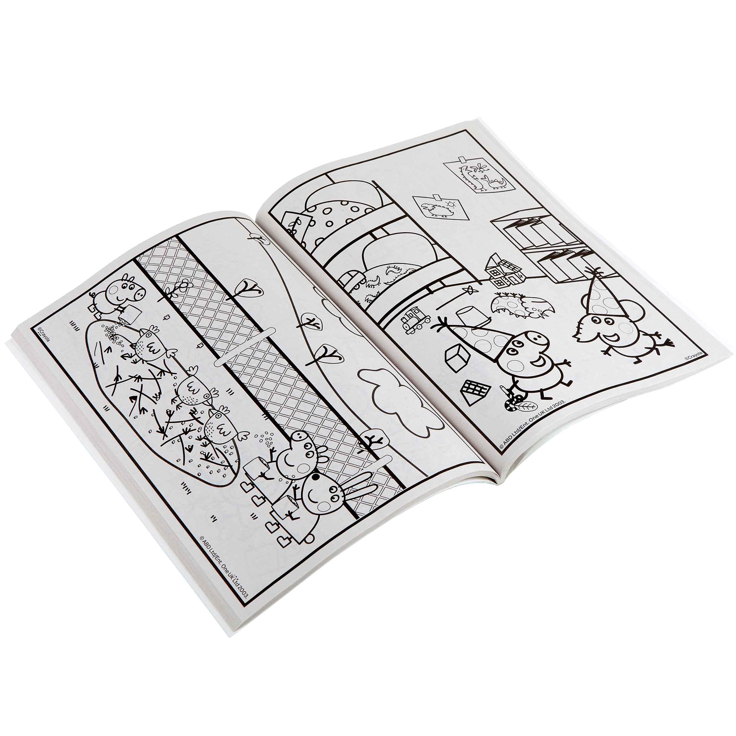 Crayola Peppa Pig travel activity for kid-friendly entertainment.