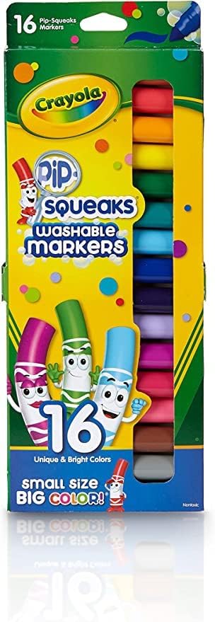 Crayola Pip-Squeaks markers wash off skin and fabrics