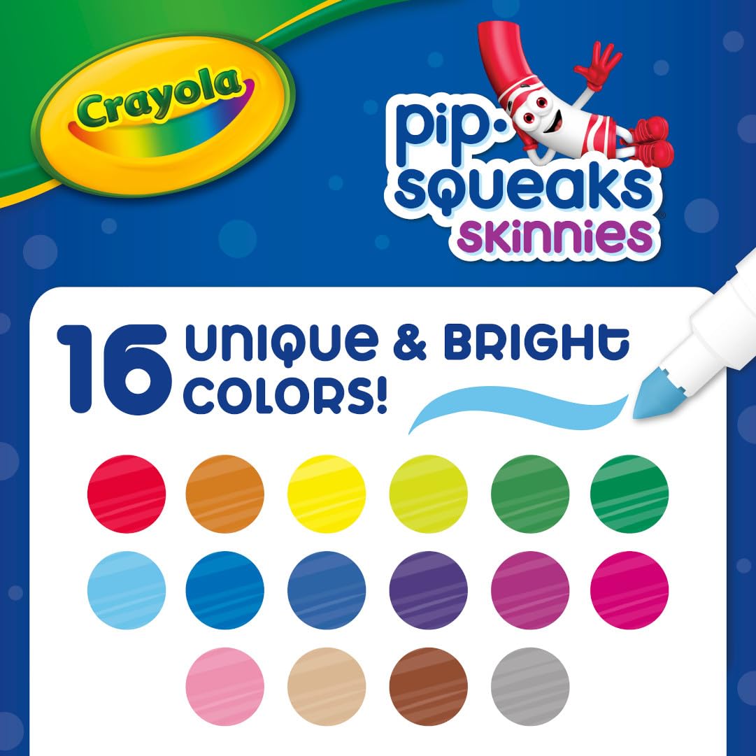 Crayola Pip Squeaks Skinnies are washable from skin and clothing