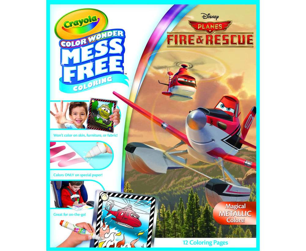 Crayola Planes Fire & Rescue Color Wonder refill pages for mess-free coloring fun.
