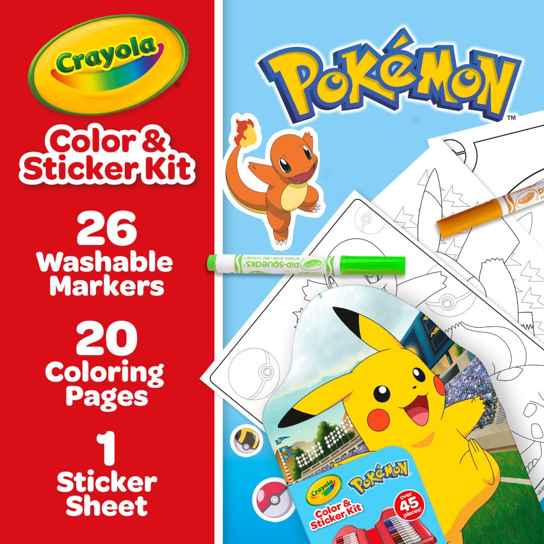 Coloring pages spread invites kids to explore hues and stories with Pokemon themes
