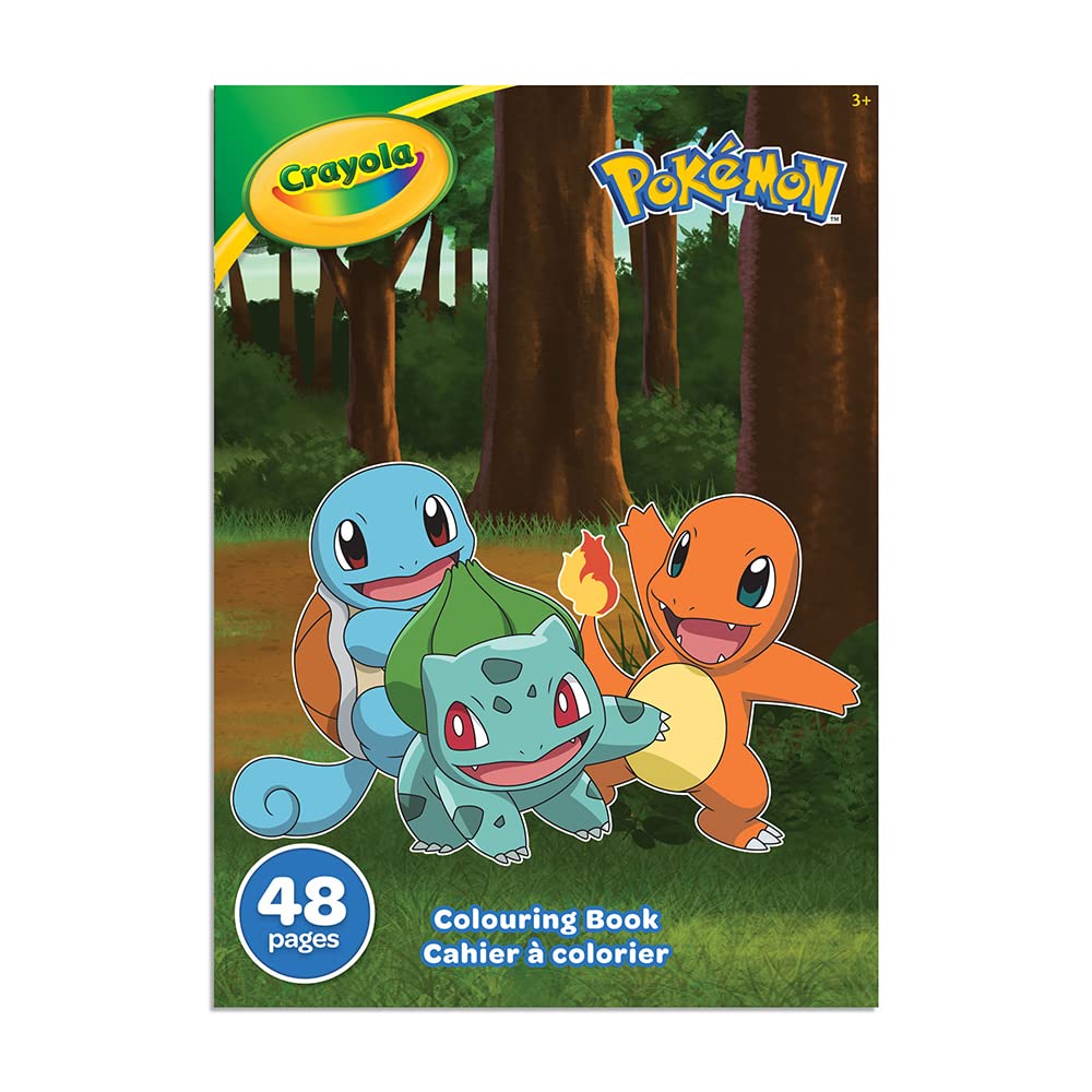 Crayola Pokémon colouring book cover featuring popular characters for imaginative play