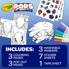 Crayola POPs Spiderman pop-out pages adding dimensional art to display
