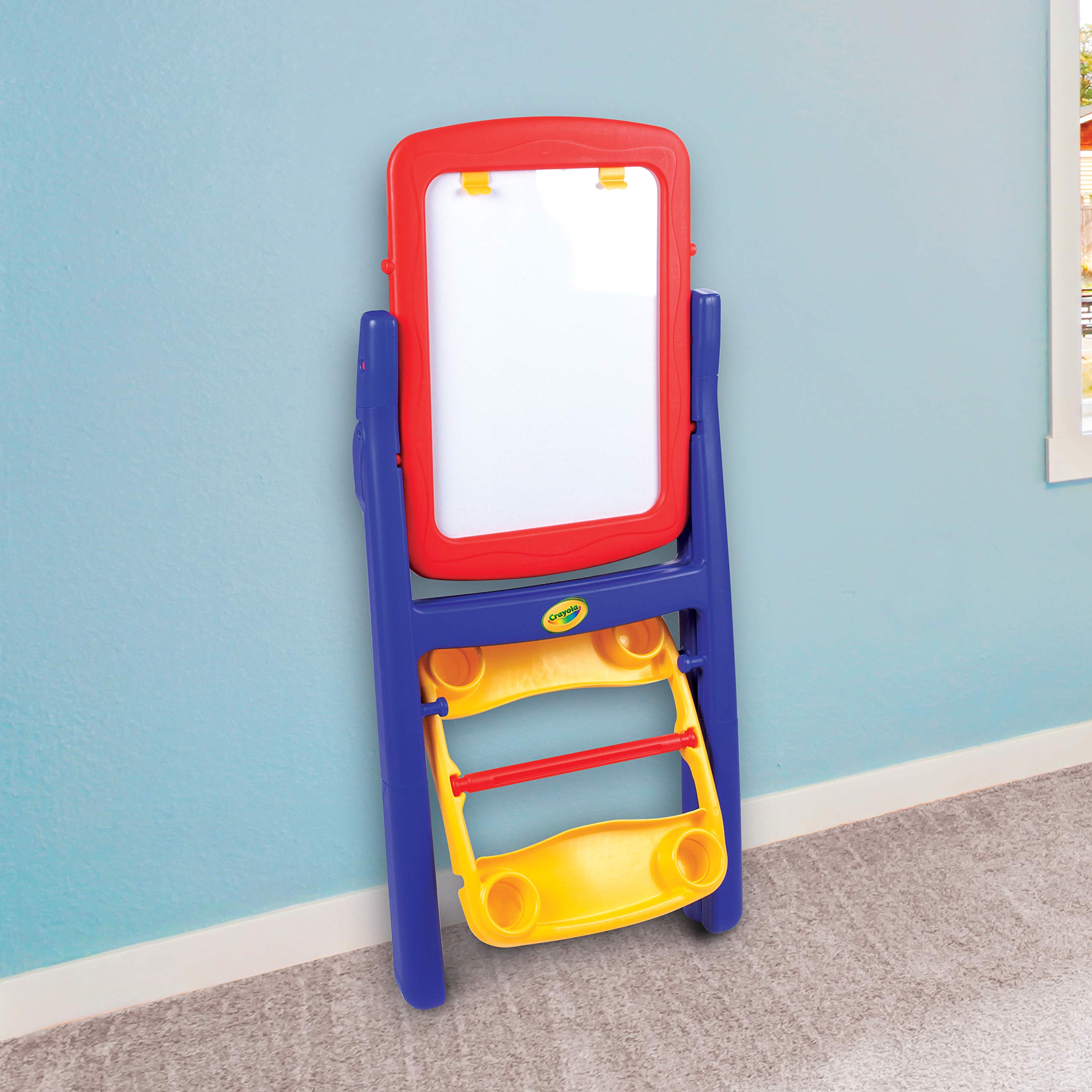 Crayola Qwikflip easel in use showing versatile 4-in-1 art modes.