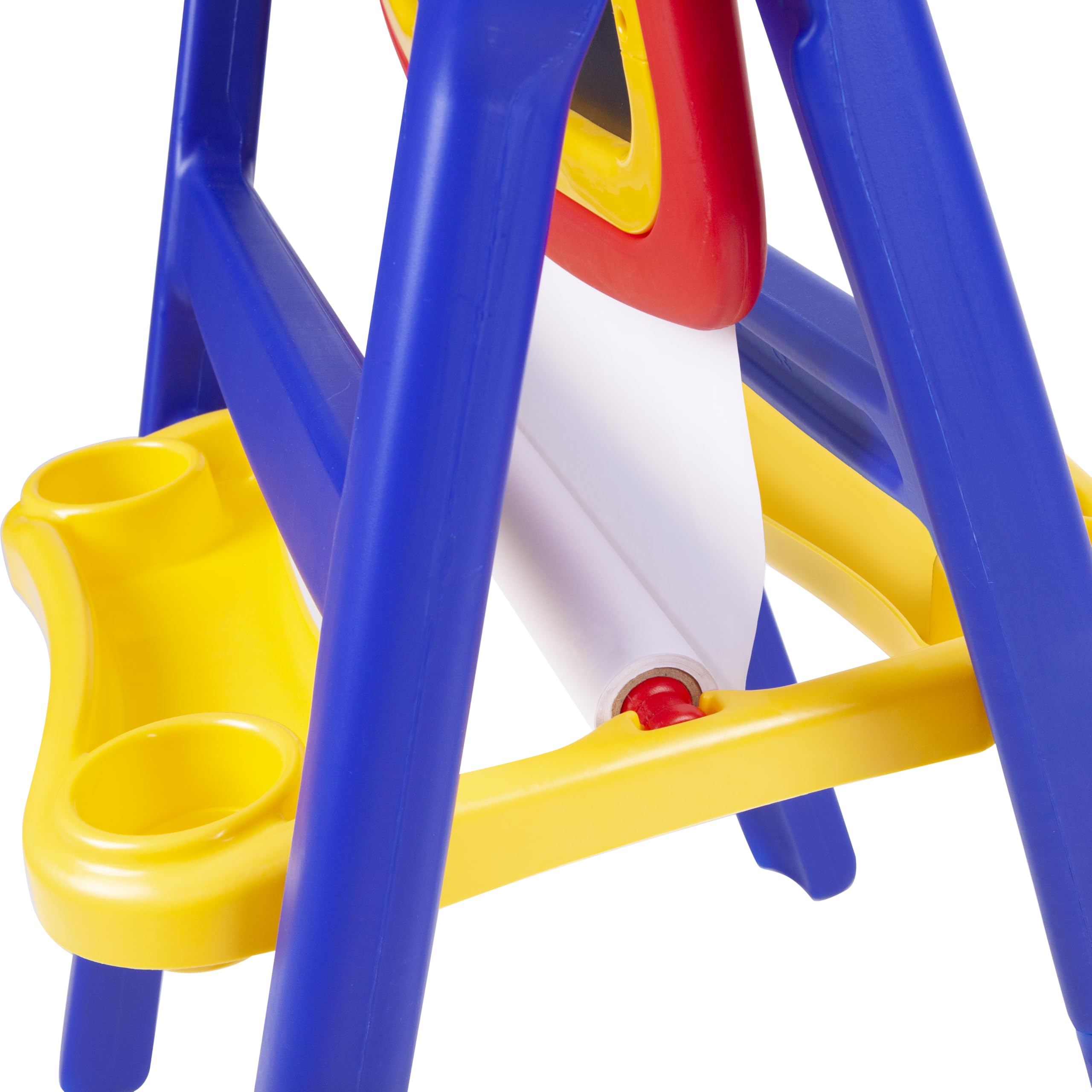 Crayola Qwikflip fold-flat storage fits behind doors or under beds.