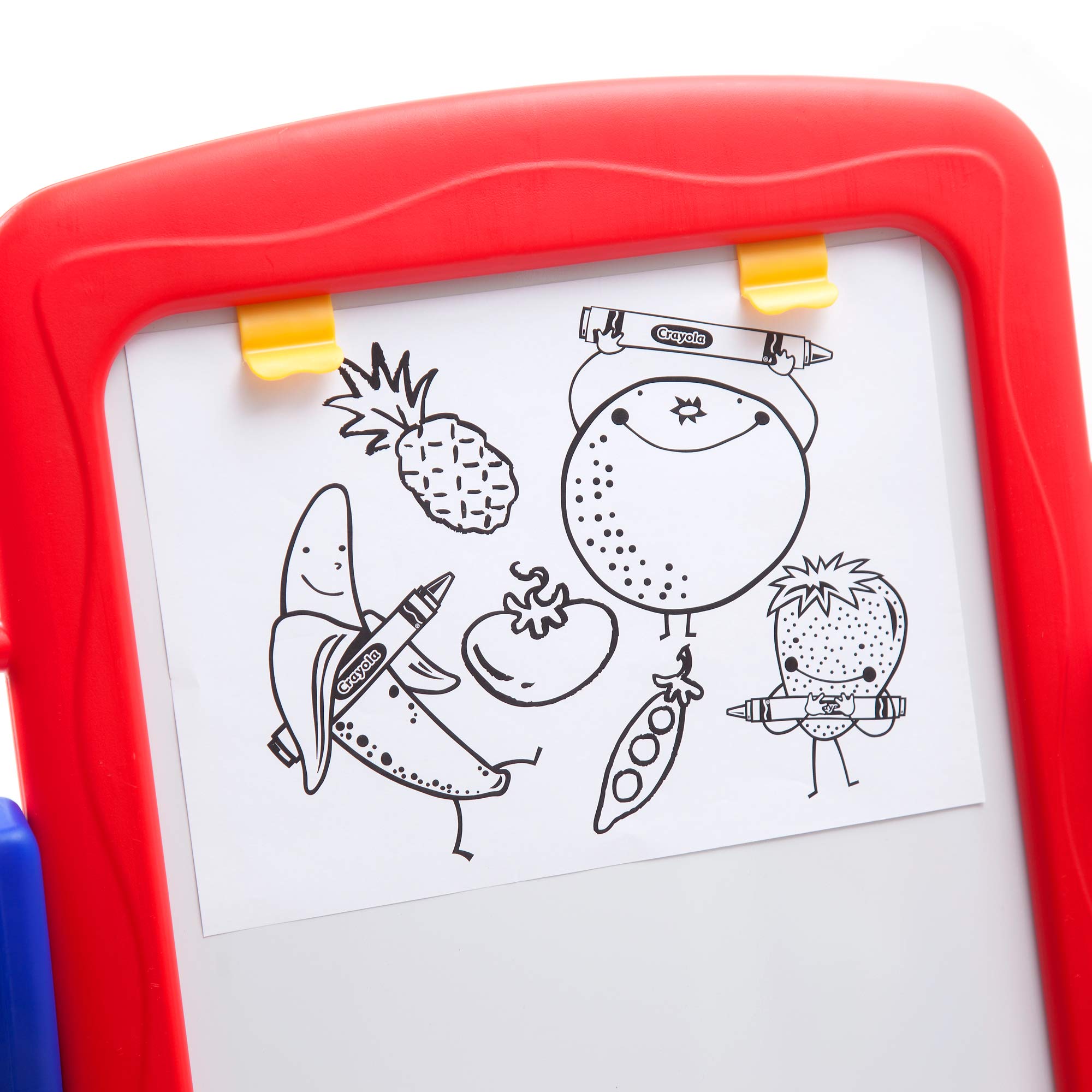Crayola Qwikflip paper roll dispenser enables sketching and painting projects.