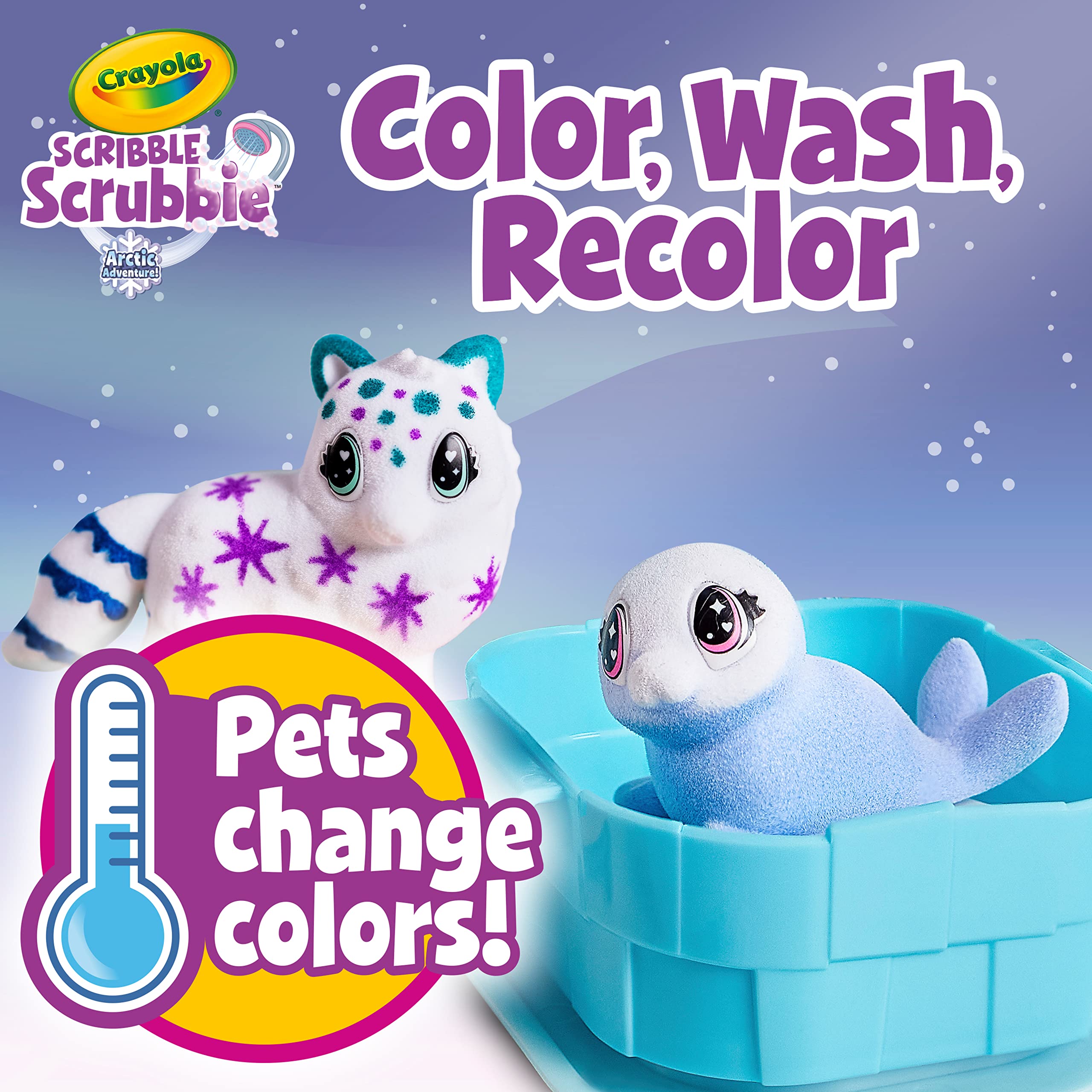Crayola Scribble Scrubbie Arctic Igloo offers gift-ready packaging.