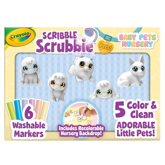 Crayola Scribble Scrubbie Baby Pets nursery backdrop for imaginative play