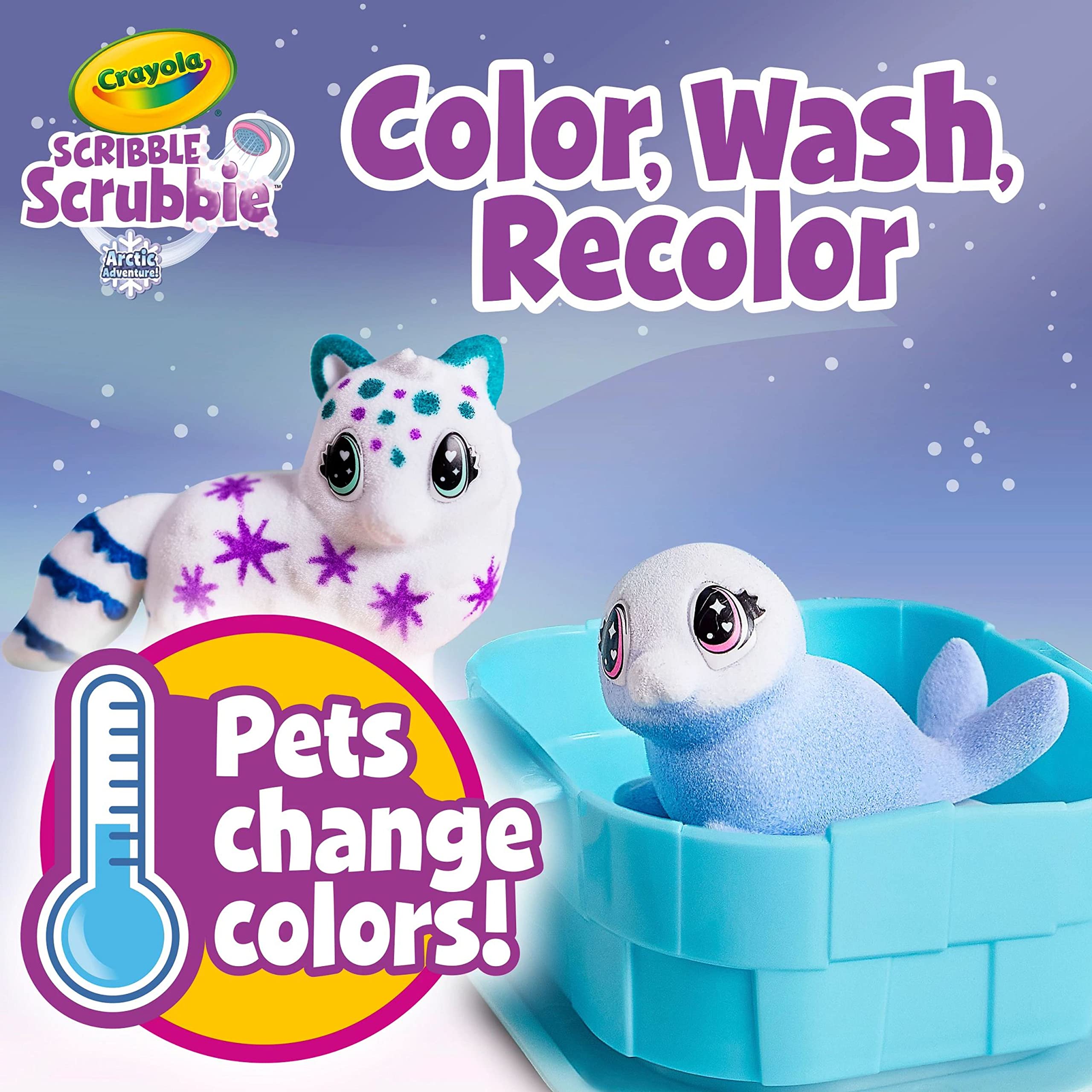 Crayola Scribble Scrubbie color-change demo with temperature play.