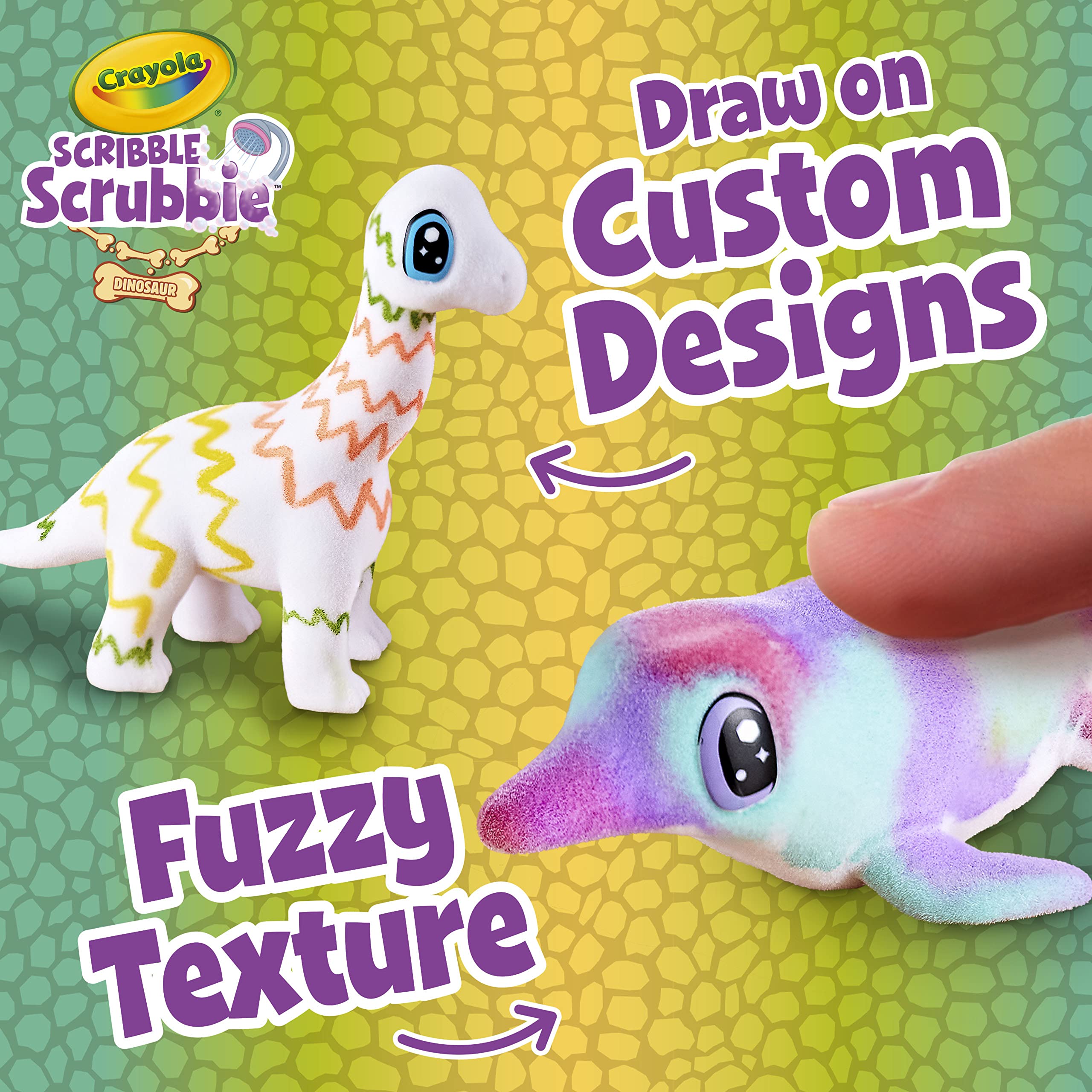 Crayola Scribble Scrubbie Dinosaur pets with flocked coats to decorate