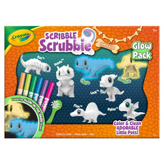 Crayola Scribble Scrubbie dinosaur pets seven-count set for shared coloring fun.