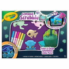 Crayola Scribble Scrubbie Glow Lagoon four glow pets ready to color and play