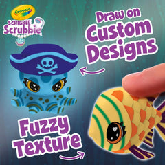 Crayola Scribble Scrubbie Glow Lagoon markers enable mess-free coloring on the pets