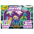 Crayola Scribble Scrubbie Glow Lagoon playset display with tub and glow pets for coloring