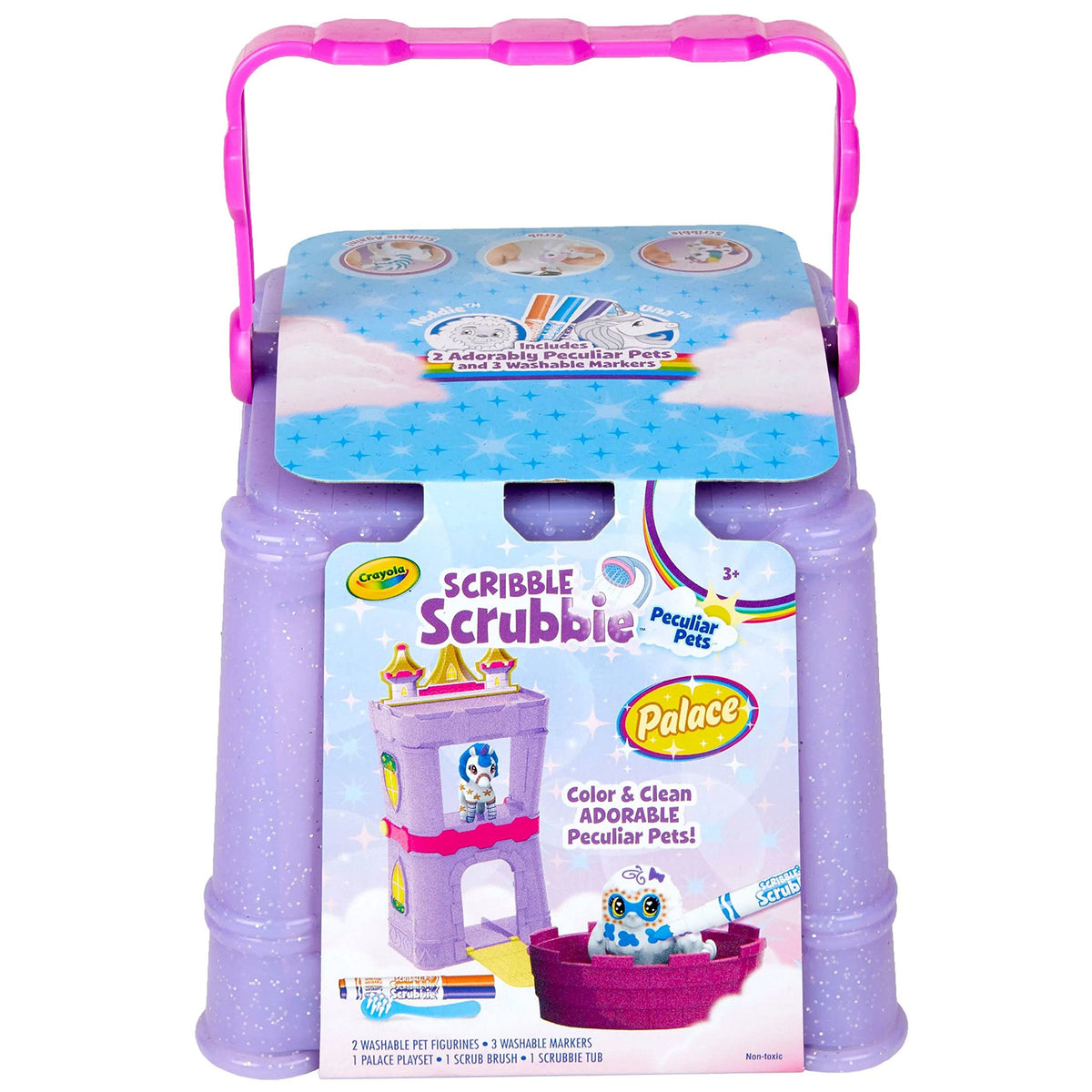 Crayola Scribble Scrubbie Peculiar Pets unicorn in palace for color-and-wash play