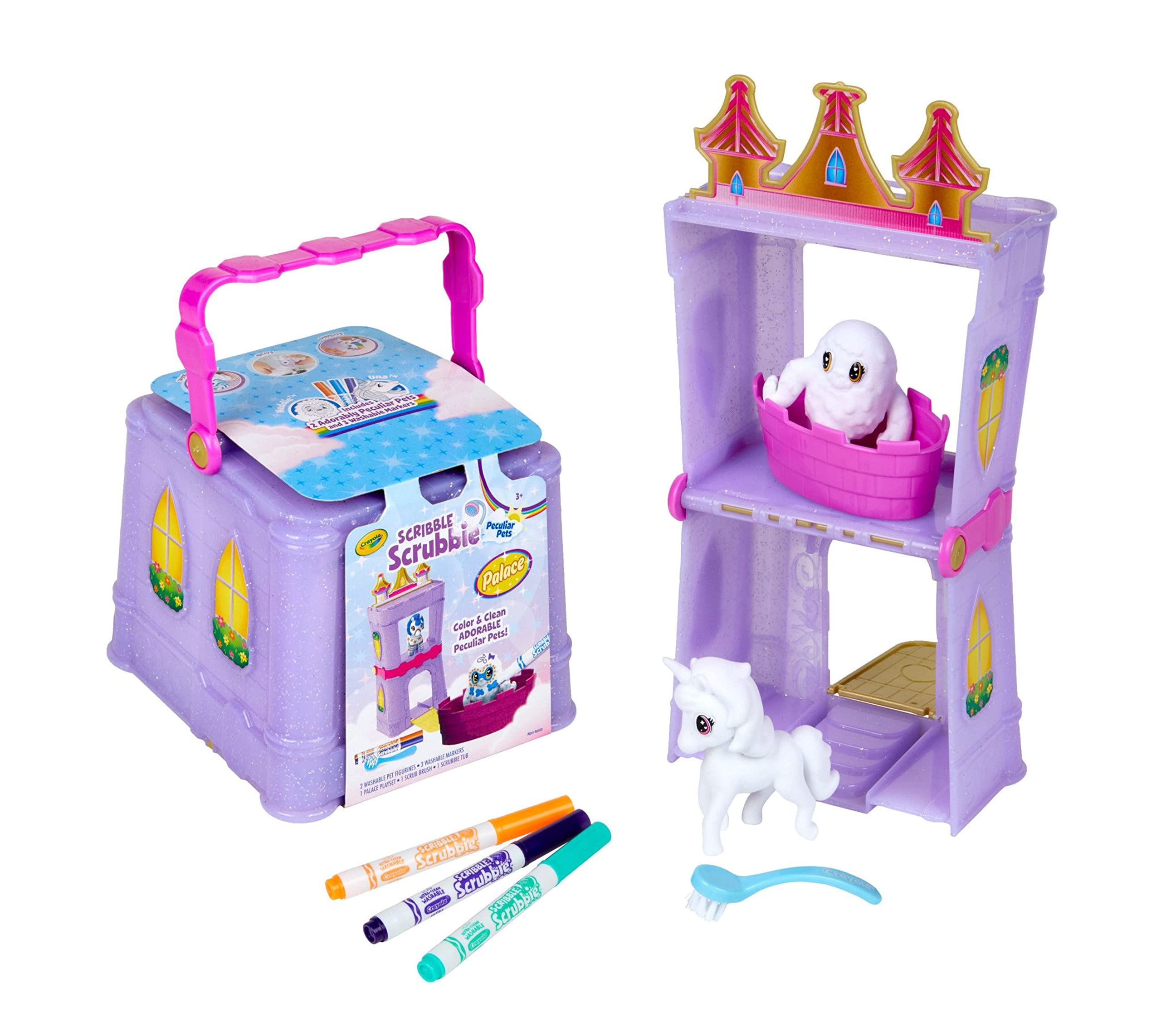 Crayola Scribble Scrubbie Peculiar Pets yeti in palace for color customization