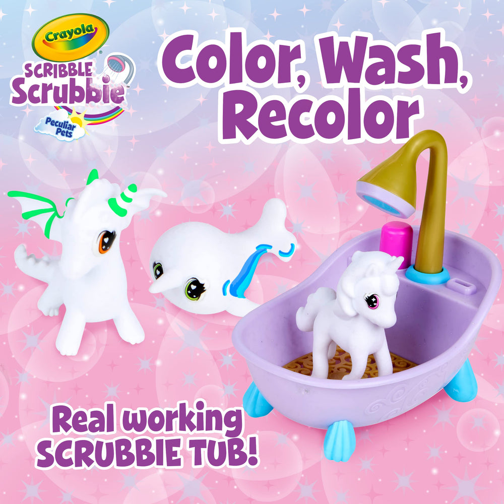 Crayola Scribble Scrubbie Peculiar Pets Unicorn: pastel hues wash clean inviting repeat coloring sessions.