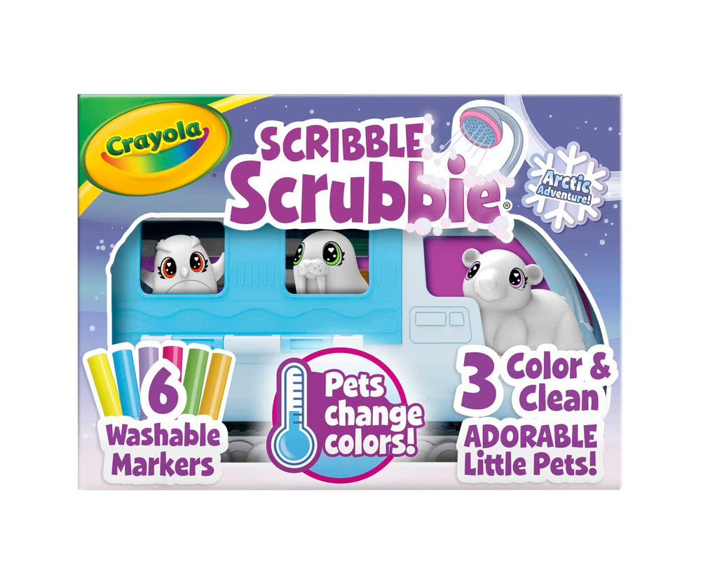 Crayola Scribble Scrubbie Arctic Snow Explorer pets ready for color play and washing