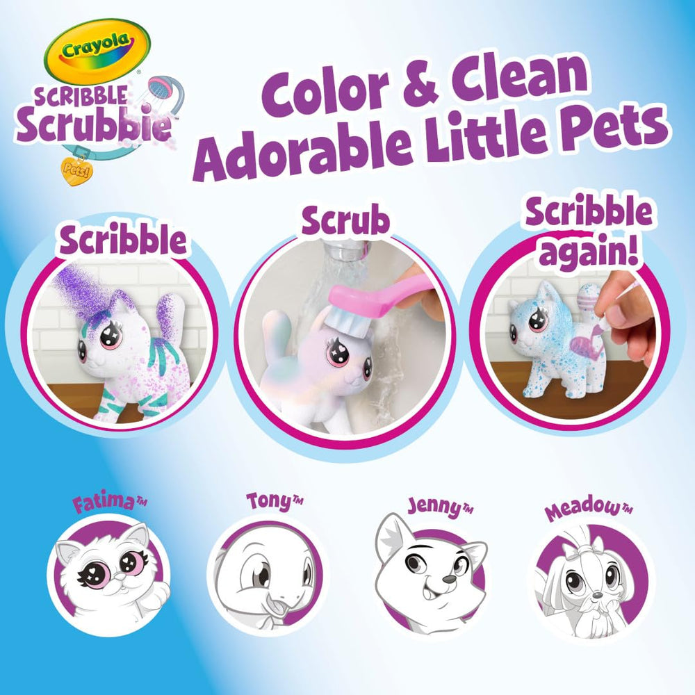 Crayola Scribble Scrubbie backdrop to protect surfaces during art.
