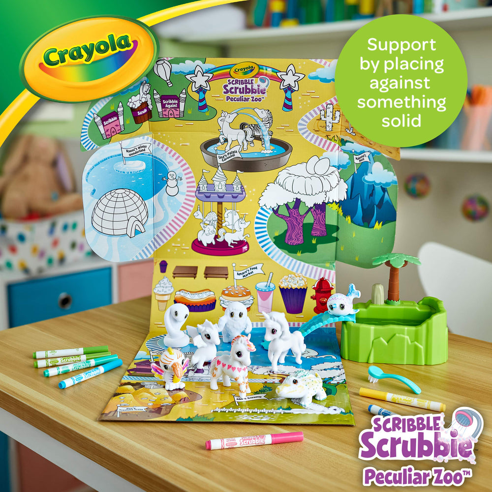 Crayola Scribble Scrubbie Peculiar Pets invite imaginative play and practice.