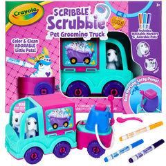 Crayola Scribble Scrubbie Pets grooming truck in action for on the go play