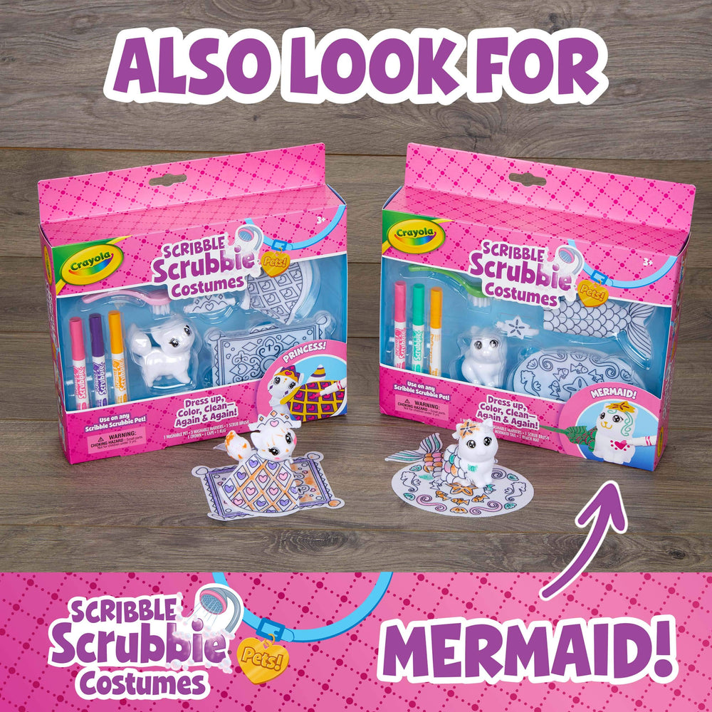 Crayola Scribble Scrubbie Pets princess outfit expansion pack broadens play ideas.