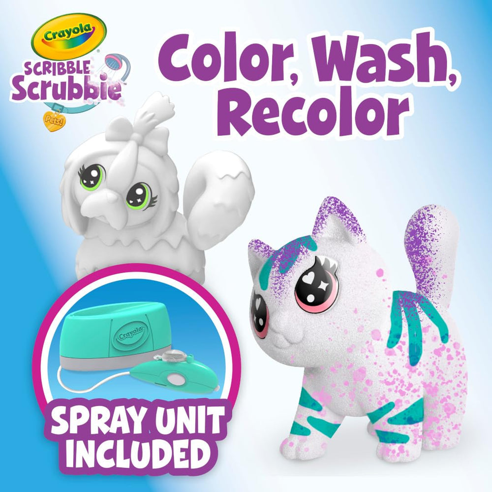 Crayola Scribble Scrubbie scrub brush for quick pet cleaning between designs.