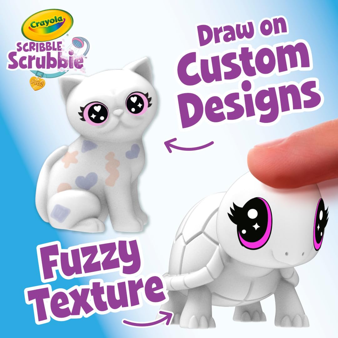 Crayola Scribble Scrubbie washable markers set for bold, reusable pet art.