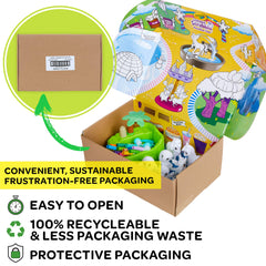 Crayola Scribble Scrubbie Scrub brush supports simple cleaning between designs.