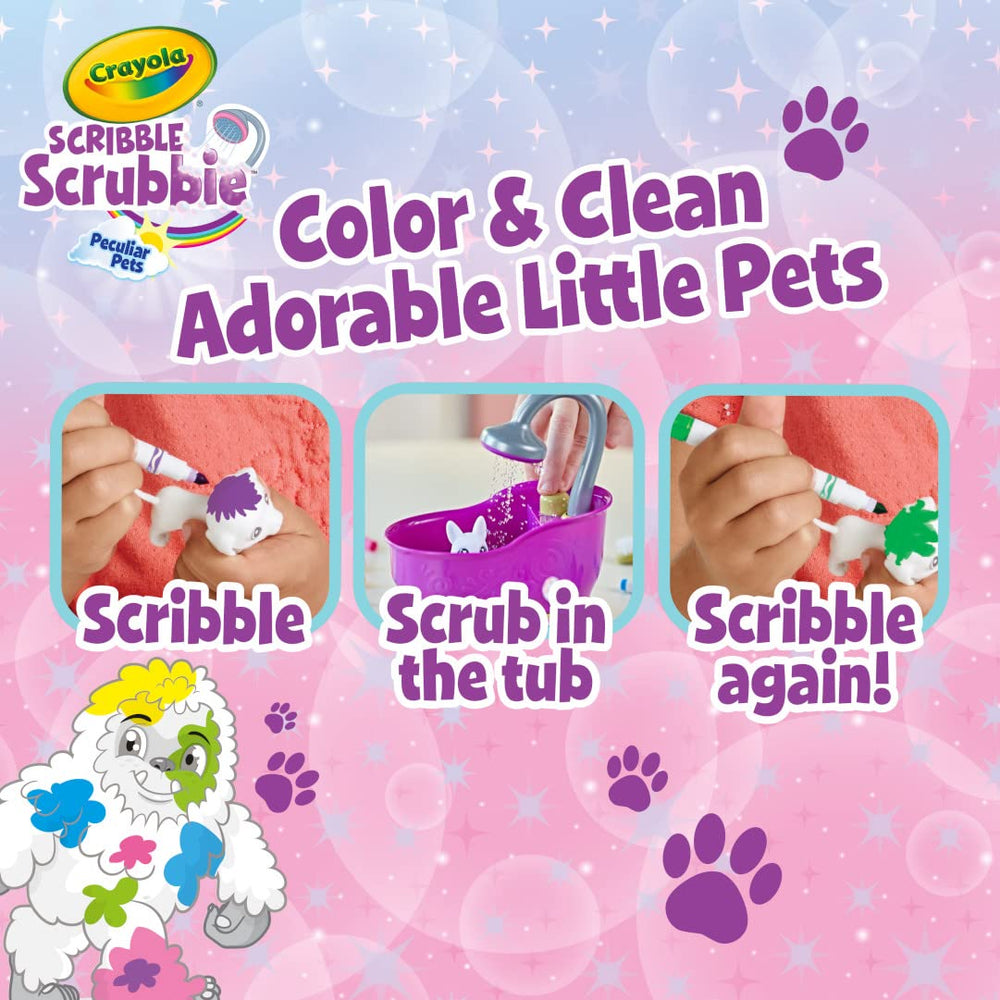 Crayola Scribble Scrubbie Sparkly Scrub Tub: handy basin for color adventures and quick washing.