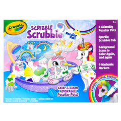 Crayola Scrible Scrubbie Play Mat: color on backdrops then wash and color again.