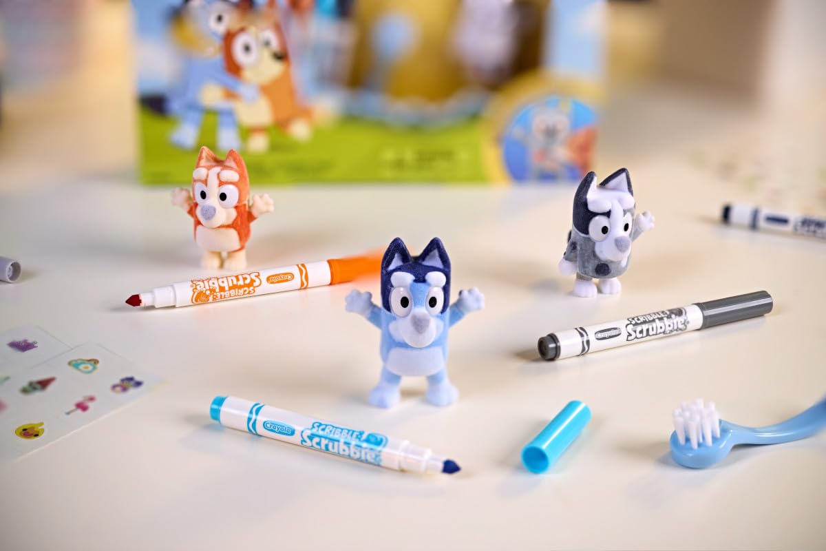 Holiday-friendly Bluey set from Crayola offers color-filled surprises.