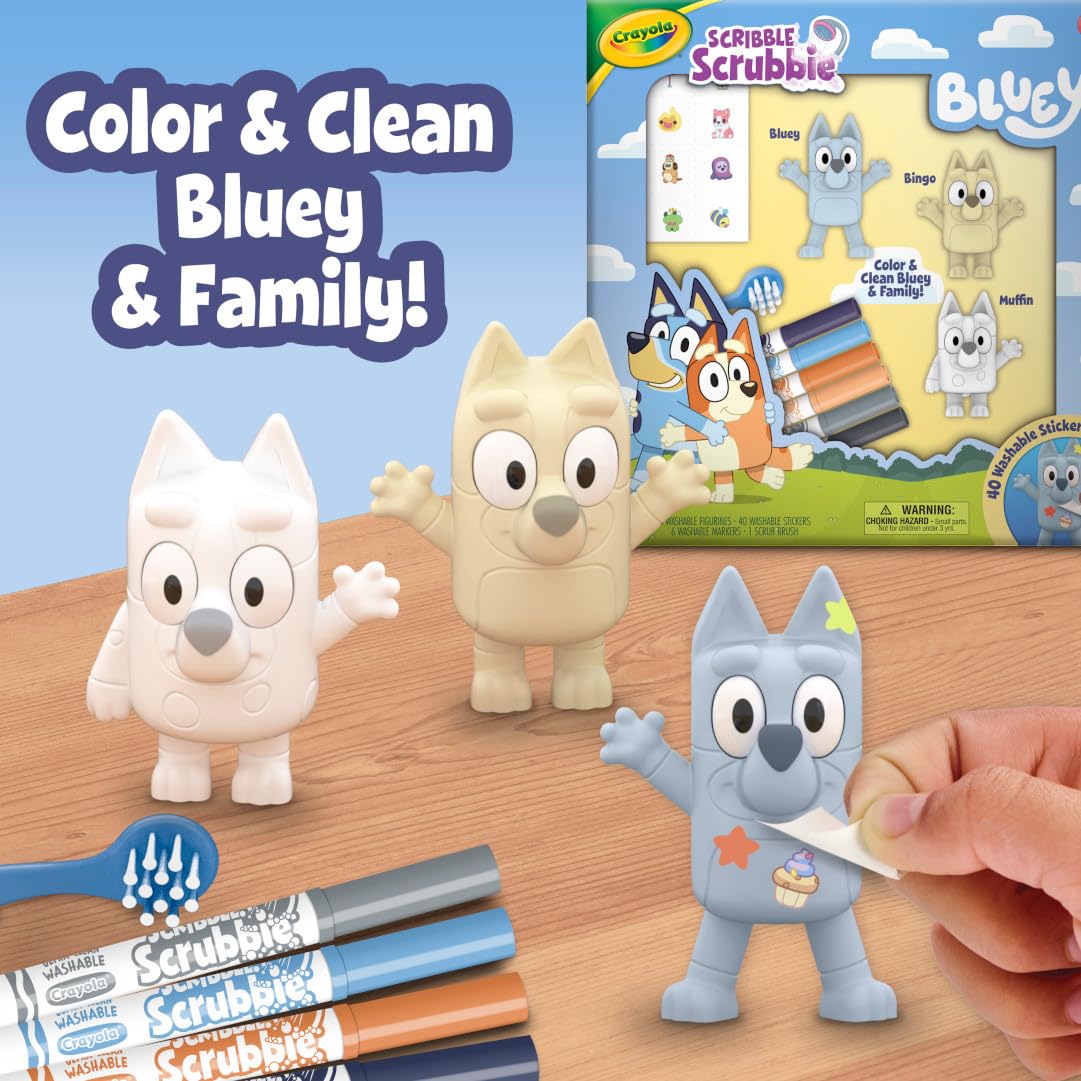 Perfect gift idea: Crayola Scribble Scrubbies Bluey for kids' crafts.
